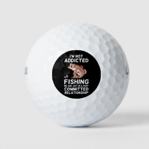 Funny Fish Geschenk Ich bin nicht zum Fischen verp Golfball