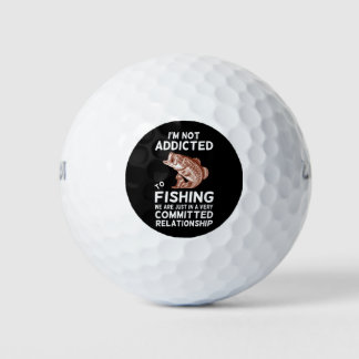 Funny Fish Geschenk Ich bin nicht zum Fischen verp Golfball