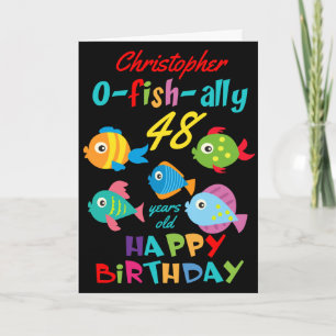Funny Fish jedes Alter Geburtstag Karte