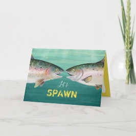 Funny Fish Monogram Hearts Valentinstag Karte