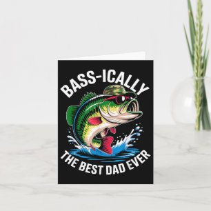 Funny Fish Pater Spaß B-i Der beste Vater aller Ze Karte