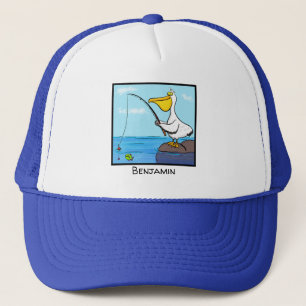 Funny Fish Pelican Cartoon Truckerkappe