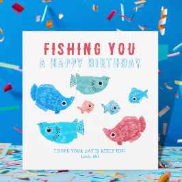 Funny Fish Pun Happy Birthday Karte