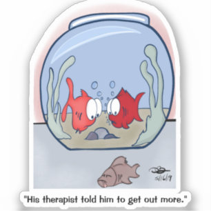 Funny Fish Story Custom Cut Stickers Aufkleber