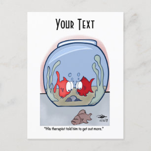 Funny Fish Story Postcard Postkarte