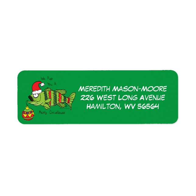 Funny Fish Weihnachtsbass Fischen Niedlicher Carto (Vorne)