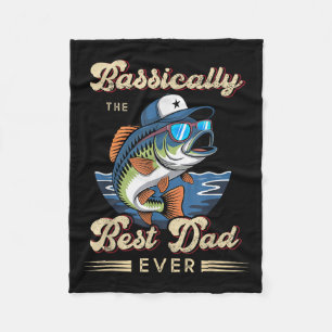 Funny Fisherman Best Vater Ever B Fishing Fathers  Fleecedecke