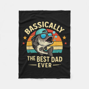 Funny Fisherman Best Vater Ever B Fishing Fathers Fleecedecke