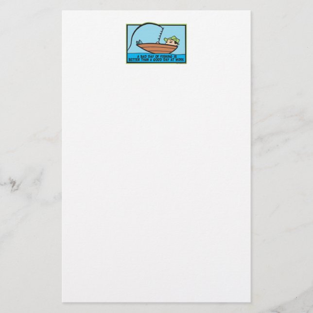 Funny Fisherman Briefpapier (Vorderseite)