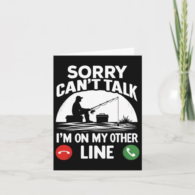 Funny Fisherman for Vatertag Fishing Vater Karte (Vorderseite)