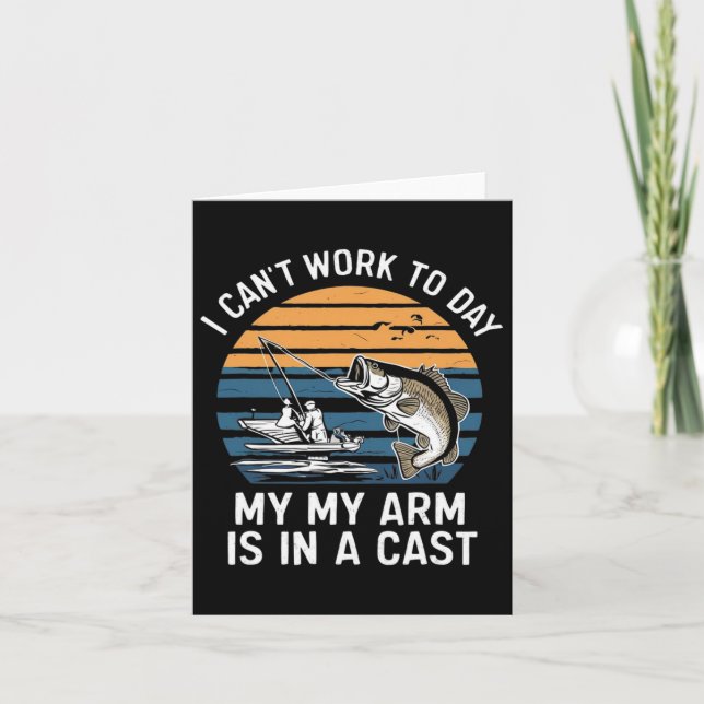 Funny Fisherman I can work heute Karte (Vorderseite)
