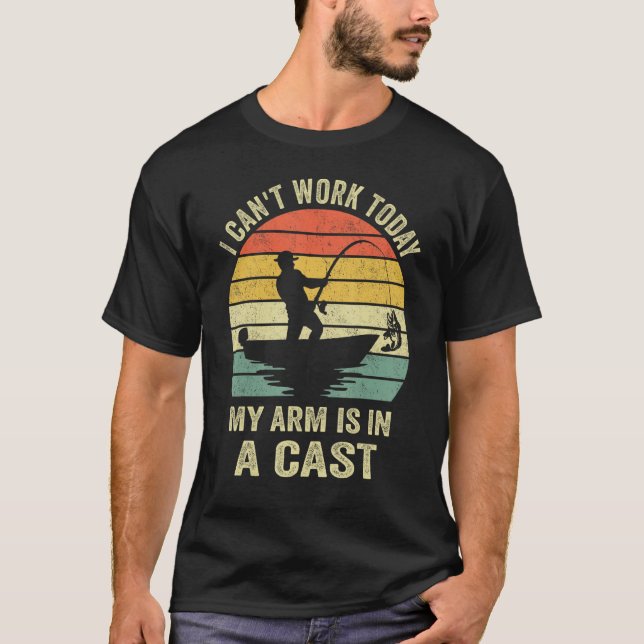 Funny Fisherman, ich kann heute nicht arbeiten, me T-Shirt (Vorderseite)