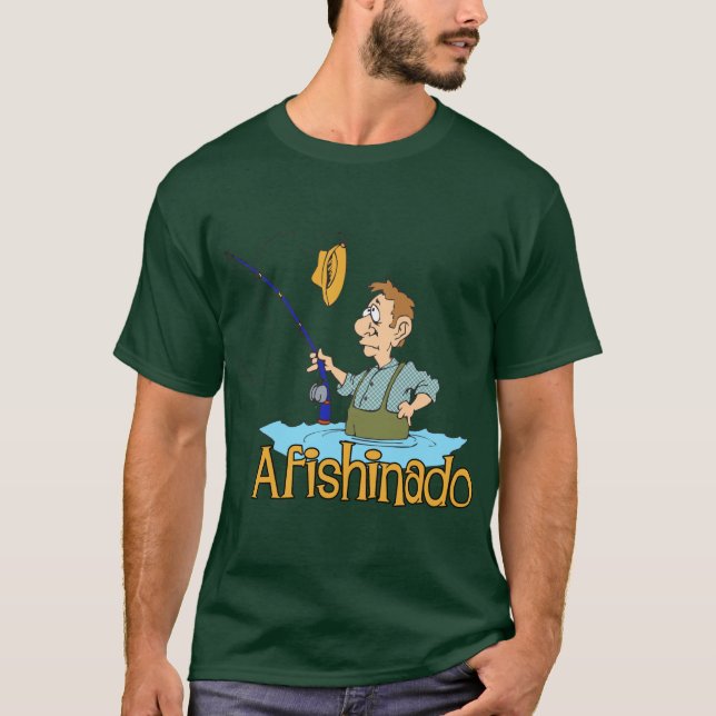Funny Fishing Afishinado T-Shirt (Vorderseite)