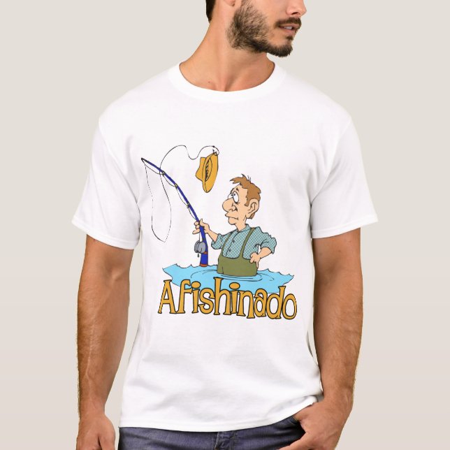 Funny Fishing Afishinado T-Shirt (Vorderseite)