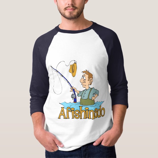 Funny Fishing Afishinado T-Shirt (Vorderseite)