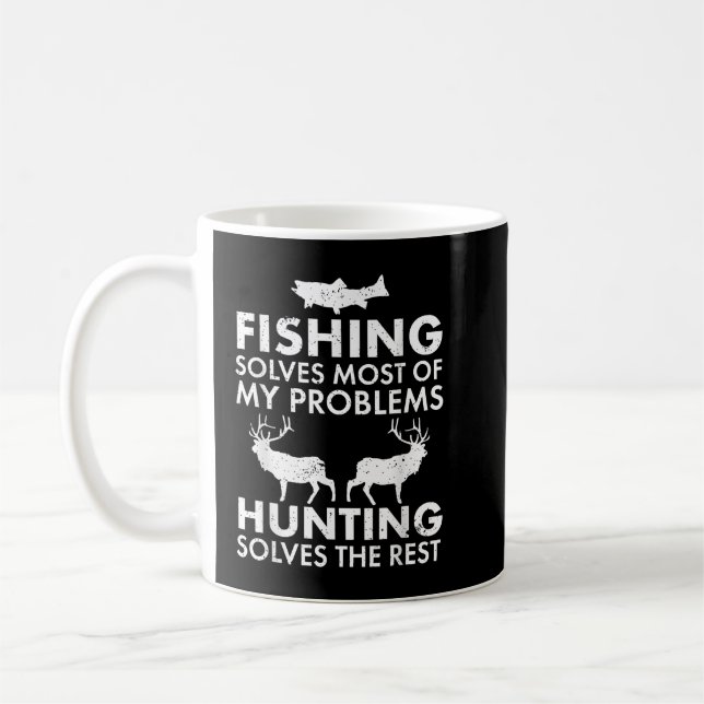 Funny Fishing and Jagd Geschenk Weihnachten Spaß H Kaffeetasse (Links)