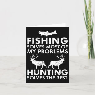 Funny Fishing and Jagd Geschenk Weihnachten Spaß H Karte