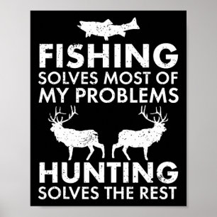 Funny Fishing and Jagd Geschenk Weihnachten Spaß H Poster