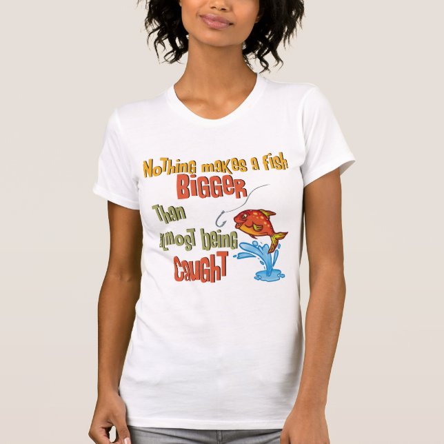 Funny Fishing - Beinahe gefangen T-Shirt (Vorderseite)