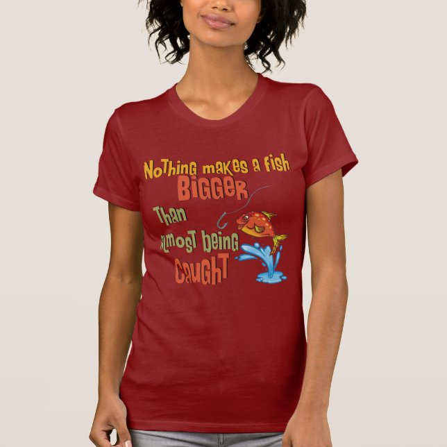 Funny Fishing - Beinahe gefangen T-Shirt (Vorderseite)