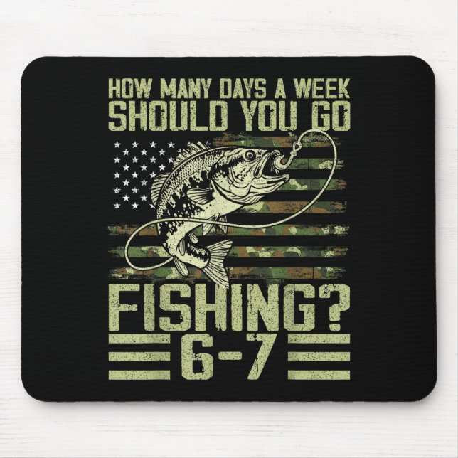 Funny Fishing Boy Teens Kid Camouflage Usa Flag B  Mousepad (Vorne)