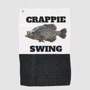 Funny Fishing Crappie Coffee Pun Angler Outdoor Golfhandtuch