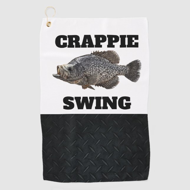 Funny Fishing Crappie Coffee Pun Angler Outdoor Golfhandtuch (Vorderseite)