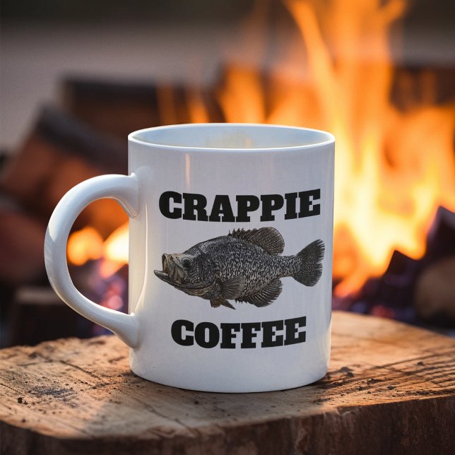 Funny Fishing Crappie Coffee Pun Angler Outdoor Kaffeetasse (Cute and Punny Crappie Fishing Themed Coffee mug for the avid angler who loves a good pun.)