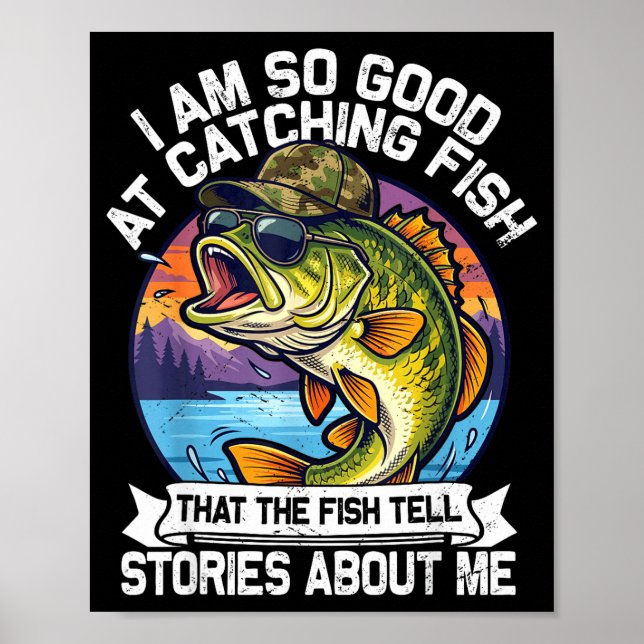 Funny Fishing Dad Men Funny Reel Cool Fish B Fishi Poster (Vorne)