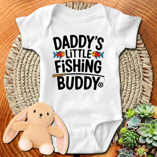 Funny Fishing | Daddys Little Fishing Buddy Baby Strampler
