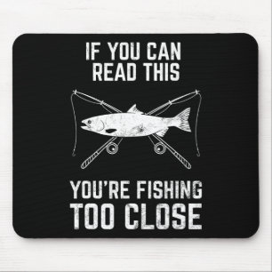 Funny Fishing Fischen zu Naher Vatertag Mousepad