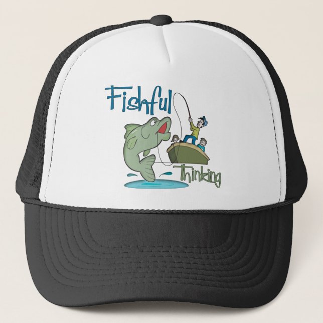 Funny Fishing - Fishful Thinking Truckerkappe (Vorderseite)
