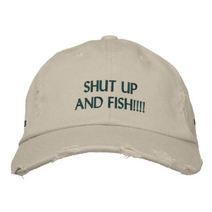 Funny Fishing Hat Bestickte Kappe