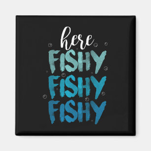 Funny Fishing Hier Fischen Liebe Summer Lake Gesch Magnet