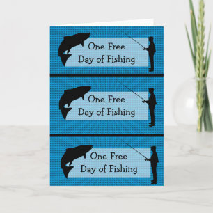 Funny Fishing Humor Coupons Father's Day Card Karte