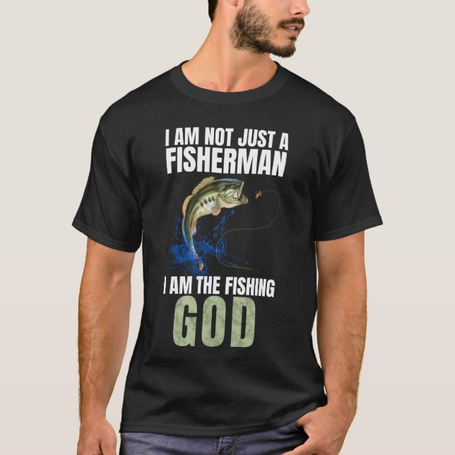 Funny Fishing Ich bin nicht nur ein Fischer T-Shirt (Vorderseite)