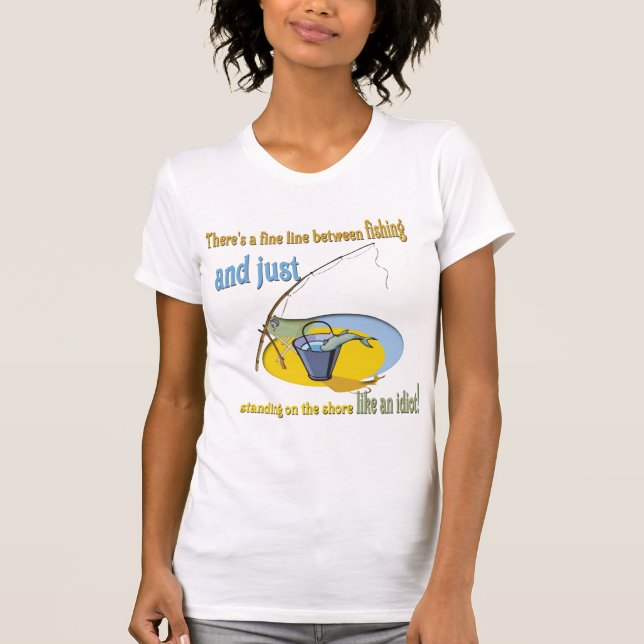 Funny Fishing Idiot T-Shirt (Vorderseite)