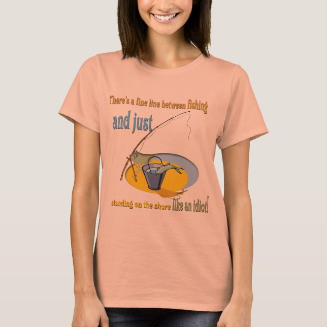 Funny Fishing Idiot T-Shirt (Vorderseite)
