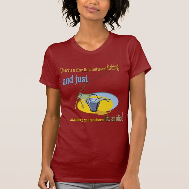 Funny Fishing Idiot T-Shirt (Vorderseite)