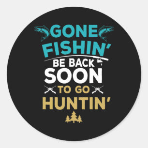 Funny Fishing Junter Junting Fisherman Gift Runder Aufkleber