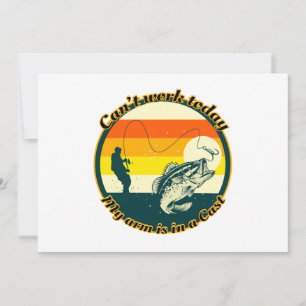 Funny Fishing kann heute nicht mehr funktionieren Feiertagskarte