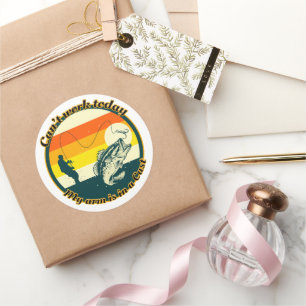 Funny Fishing kann heute nicht mehr funktionieren Runder Aufkleber