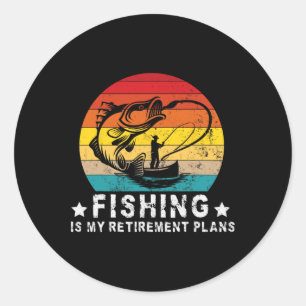 Funny Fishing Lover und Remüde Fischen ist mein Re Runder Aufkleber