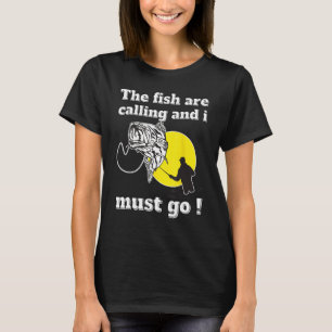 Funny Fishing Papa zitiert die Fische und T-Shirt