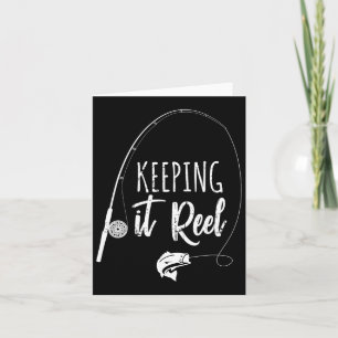Funny Fishing Pole Behalte It Reel Joke Geschenk Karte