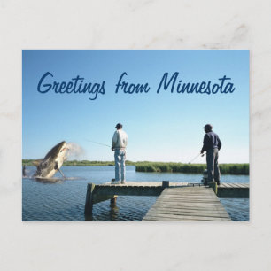 Funny Fishing Postcards Postkarte