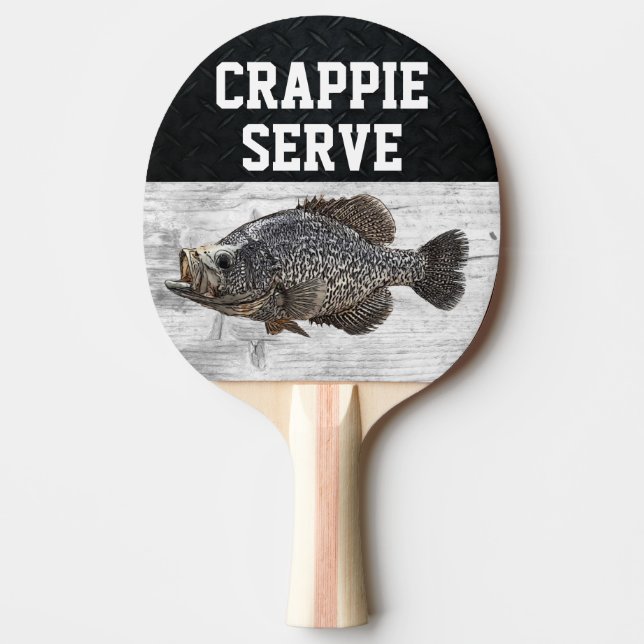 Funny Fishing Pun Crappie Fish Smack Talk Tischtennis Schläger (Vorderseite)