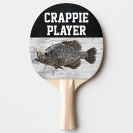 Funny Fishing Pun Crappie Player Fish Smack Talk Tischtennis Schläger