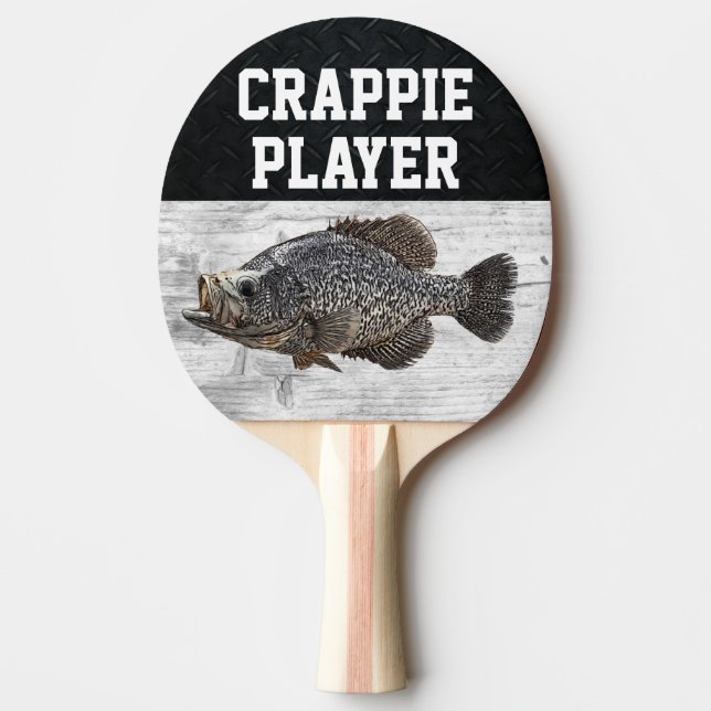 Funny Fishing Pun Crappie Player Fish Smack Talk Tischtennis Schläger (Vorderseite)