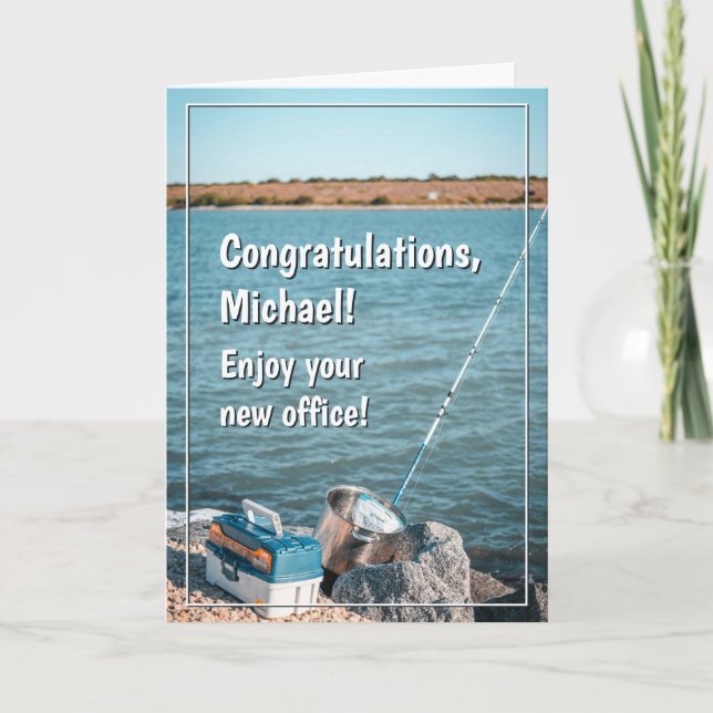 Funny Fishing Retirement Card Karte (Vorderseite)